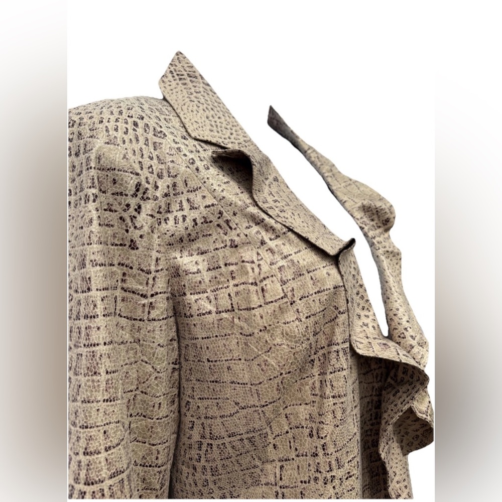 Chicos Classic Soft Jacket Size 1 Medium Animal P… - image 4